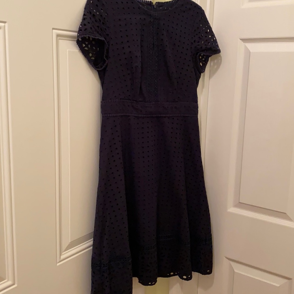 Ann Taylor -Key Whole Navy Blue Dress
